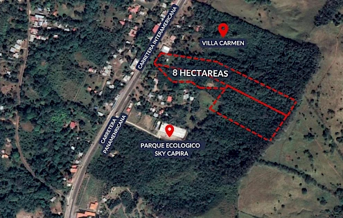 Land for sale in Capira of 8 hectares
