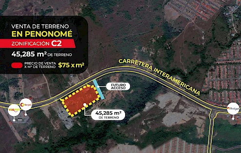 Venta de terreno en Penonomé sobre la Vía Interamericana