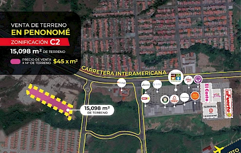 LAND FOR SALE IN PENONOME INTERAMERICAN HIGHWAY